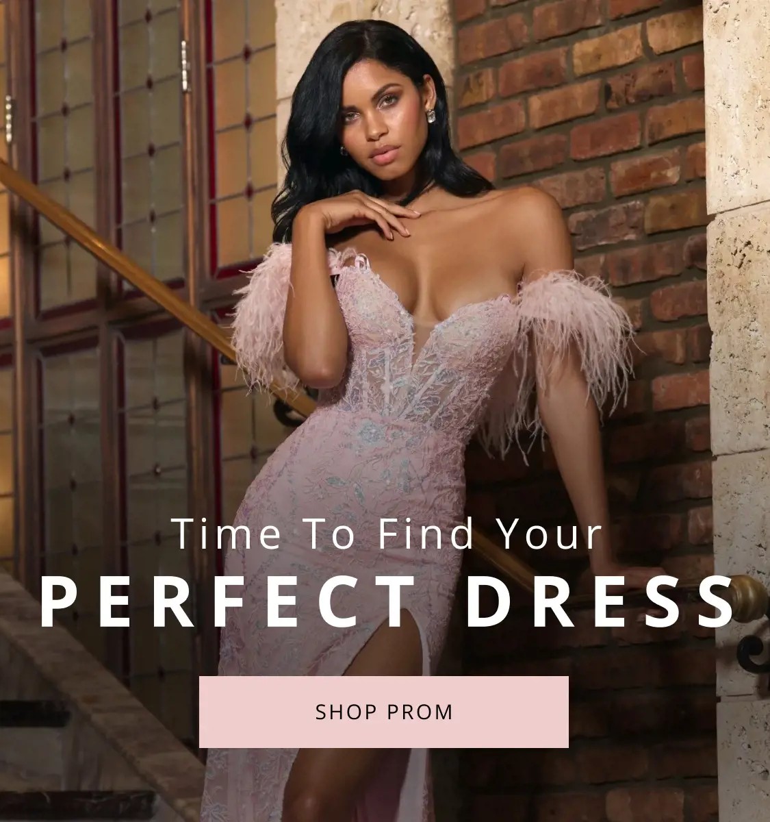 Model Wearing Sherri Hill Prom Dress